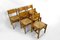 Brutalist Elm Chairs with Straw Seats from Maison Regain, 1960, Set of 6 5