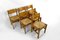 Brutalist Elm Chairs with Straw Seats from Maison Regain, 1960, Set of 6, Image 5