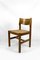 Brutalist Elm Chairs with Straw Seats from Maison Regain, 1960, Set of 6, Image 11