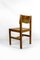 Brutalist Elm Chairs with Straw Seats from Maison Regain, 1960, Set of 6, Image 9