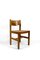 Brutalist Elm Chairs with Straw Seats from Maison Regain, 1960, Set of 6, Image 8