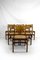 Brutalist Elm Chairs with Straw Seats from Maison Regain, 1960, Set of 6 2