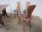 Scandinavian Rustic Mountain Style Sculpted Table & Chairs, 1960s, Set of 5, Image 14