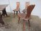 Tavolo e sedie rustiche scolpite in stile montano, Scandinavia, anni '60, set di 5, Immagine 14