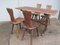 Scandinavian Rustic Mountain Style Sculpted Table & Chairs, 1960s, Set of 5 5