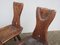 Scandinavian Rustic Mountain Style Sculpted Table & Chairs, 1960s, Set of 5 3