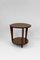 Modern Art Deco Round Pedestal Table in Patinated Oak by André Sornay, 1930, Image 7