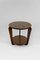 Modern Art Deco Round Pedestal Table in Patinated Oak by André Sornay, 1930 5