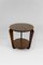 Modern Art Deco Round Pedestal Table in Patinated Oak by André Sornay, 1930, Image 5