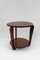 Modern Art Deco Round Pedestal Table in Patinated Oak by André Sornay, 1930 10