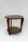 Modern Art Deco Round Pedestal Table in Patinated Oak by André Sornay, 1930, Image 10