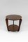 Modern Art Deco Round Pedestal Table in Patinated Oak by André Sornay, 1930, Image 11
