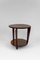 Modern Art Deco Round Pedestal Table in Patinated Oak by André Sornay, 1930, Image 6