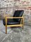 Vintage Scandinavian Armchair in Teak and Black Leather, 1970s 7