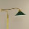 Adjustable Brass Floor Lamp with Green Shade, Italy, 1930s 10