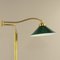 Adjustable Brass Floor Lamp with Green Shade, Italy, 1930s, Image 15