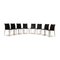 LIA 2086 Dining Chairs in Black Leather from Zanotta, Set of 8 1