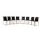 LIA 2086 Dining Chairs in Black Leather from Zanotta, Set of 8, Image 1