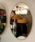 Miroir Mural Ovale en Laiton, Italie 1960s 5