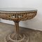 Woven Rattan Table with Glass Top, 1980s 4