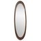 Large Mid-Century Oval Teak Mirror, 1960s, Image 3