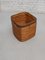 Large Mid-Century Brass & Rattan Bamboo Cube Planter, 1960s, Image 10