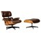 670/671 Lounge Chair and Ottoman in Rosewood, 1975, Set of 2 1