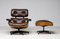 670/671 Lounge Chair and Ottoman in Rosewood, 1975, Set of 2 2