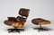 670/671 Lounge Chair and Ottoman in Rosewood, 1975, Set of 2 4