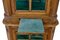 Mueble de Lieja antiguo de roble tallado esmaltado, Imagen 5