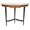 Consolle Mid-Century in legno e ottone con ripiano in marmo, Italia, anni '50, Immagine 1