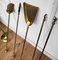 Italian Brass Fireplace Fire Tools with Stand, 1980s, Set of 5, Image 8