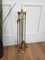 Italian Brass Fireplace Fire Tools with Stand, 1980s, Set of 5 2