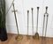 Italian Brass Fireplace Fire Tools with Stand, 1980s, Set of 5 6