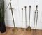 Italian Brass Fireplace Fire Tools with Stand, 1980s, Set of 5, Image 6