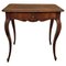 talian Walnut Desk Side Table with Cabriole Carved Legs, 1890s 1