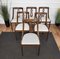 Biedermeier Italian Gondola Dining Chairs in Walnut Wood, 1950s, Set of 6 8