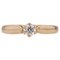 Bague Solitaire Modern en Or Jaune 18 Carats avec Diamant 1