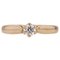 Modern18 Karat Yellow Gold Solitaire Ring with Diamond, Image 1