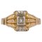 Diamond 18 Karat Yellow Gold Geometrical Pattern Ring, 1950s 1