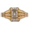 Diamond 18 Karat Yellow Gold Geometrical Pattern Ring, 1950s, Image 1
