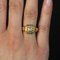 Diamond 18 Karat Yellow Gold Geometrical Pattern Ring, 1950s, Image 5