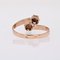 French Fine Pearls 18 Karat Rose Gold You and Me Ring 6