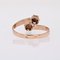 French Fine Pearls 18 Karat Rose Gold You and Me Ring, Image 6