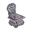 Late 19th Century Silver Salt Shaker-Throne of Champlevé Enamel by Andrei Bragin, St. Petersburg 1