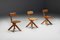French S34 Dining Chairs by Pierre Chapo, 1970s, Set of 3, Image 3