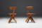 French S34 Dining Chairs by Pierre Chapo, 1970s, Set of 3 4