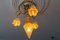 French Louis XVI Style Bronze and Frosted Glass Four-Light Pendant Chandelier, 1920s, Image 10