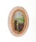 Espejo oval Mid-Century de bambú, ratán y mimbre de Franco Albini, Italia, años 70, Imagen 9