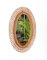 Specchio ovale Mid-Century in bambù, vimini e vimini di Franco Albini, Italia, anni '70, Immagine 7